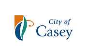 City of Casey logo, with an abstract leaf icon beside the text "City of Casey"